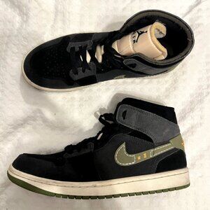 Nike Air Jordan 1 SE Craft Mid Anthracite Light Olive Size 8.5 Mens/10 Womens